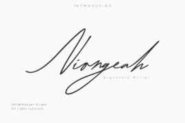 Niongeah Font