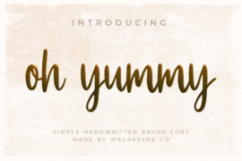 oh yummy Font