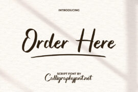 Order Here Demo Font