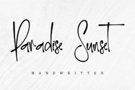 Paradise Sunset – Perosnal Use Font