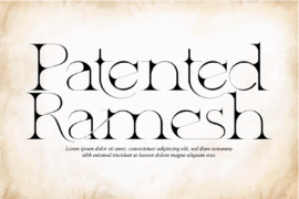 Patented Ramesh Demo Font