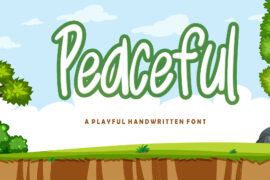 Peaceful – Personal Use Font