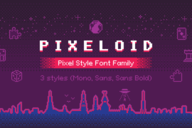 Pixeloid Font Family