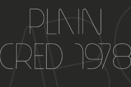 Plain Cred 1978 Font