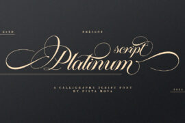 Platinum script Font
