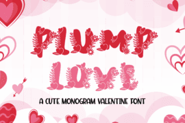 Plump Love Monogram Font