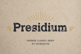 PresidiumScriptTypeface Font