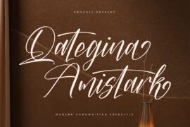Qategina Amistark DEMO VERSION Font Family