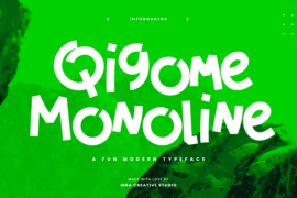 Qigome Monoline Font