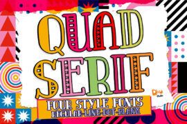 Quad Serif Line Font