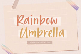 Rainbow Umbrella Font