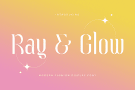 Ray And Glow Font