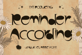 Reminder According Demo Font