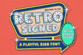 Retro Signed Font