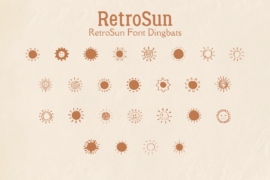Retro Sun Font