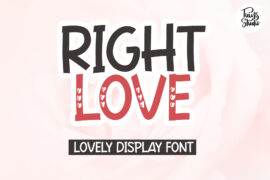 Right Love – Personal Use Font
