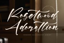 Rosetwood Adorattion DEMO VERSI Font Family