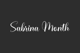 Sabrina Month Demo Font