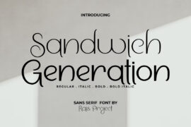 Sandwich G Demo Font Family