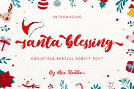 Santa Blessing Script Font