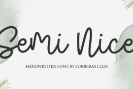 Semi Nice Font