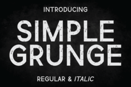 Simple Grunge Font