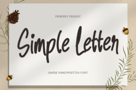 Simple Letter Font