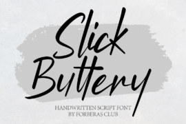 Slick Buttery Demo Font