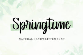 Springtime – Personal Use Font