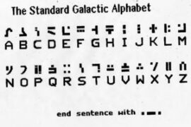 Standard Galactic Alphabet Hand Font