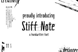 Stiff Note – Demo Font