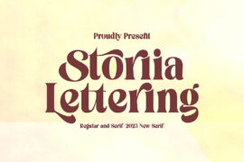 Storia Lettering Font Family