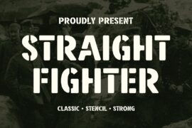 Straight Fighter Font