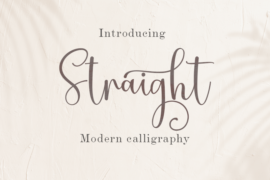 Straight Font