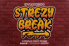 Strezy Break Shadow Font