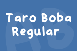 Taro Boba Font