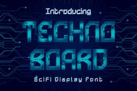 Techno Board Font