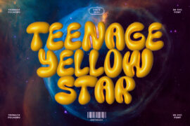 Teenage Yellow Star Demo Font