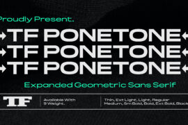 TF Ponetone Expanded Font