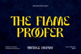 the flame proofer Font