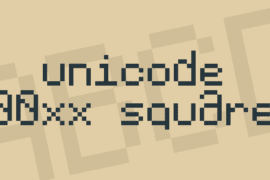 unicode 00xx square Font