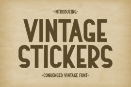 Vintage Stickers Font