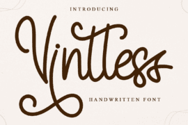 Vintless – Personal Use Font