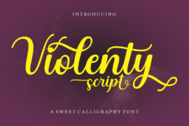 Violenty Script Font