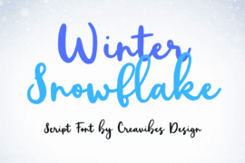 Winter Snowflake Font