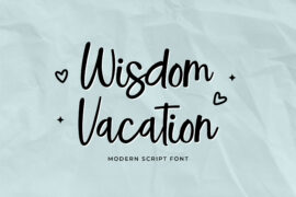 WisdomVacation Font