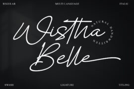 Wistha Belle – Personal Use Font
