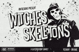 Witches Skeletons Font Family