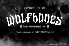 wolf bones Font