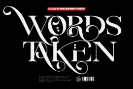 Words Taken Demo Font
